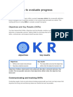 Using OKRs To Evaluate Progress