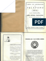 1933 Guía telefónica de Galicia