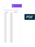 Pantilla Stock Excel