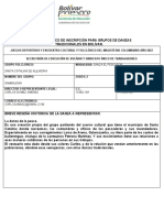 Formulario Único de Inscripción para Grupos de Danzas Tradicionales en Bolívar