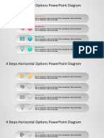 4 Steps Horizontal Options Powerpoint Diagram: Edit Title Here