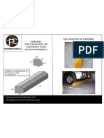 Sardinel prefabricado concreto estacionamiento 38kg 210kg/cm2