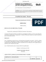 Diário Eletrônico OAB - Atualização da Tabela de Honorários Advocatícios