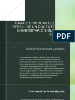 Caracteristicas y Perfil Del Docente Universitario