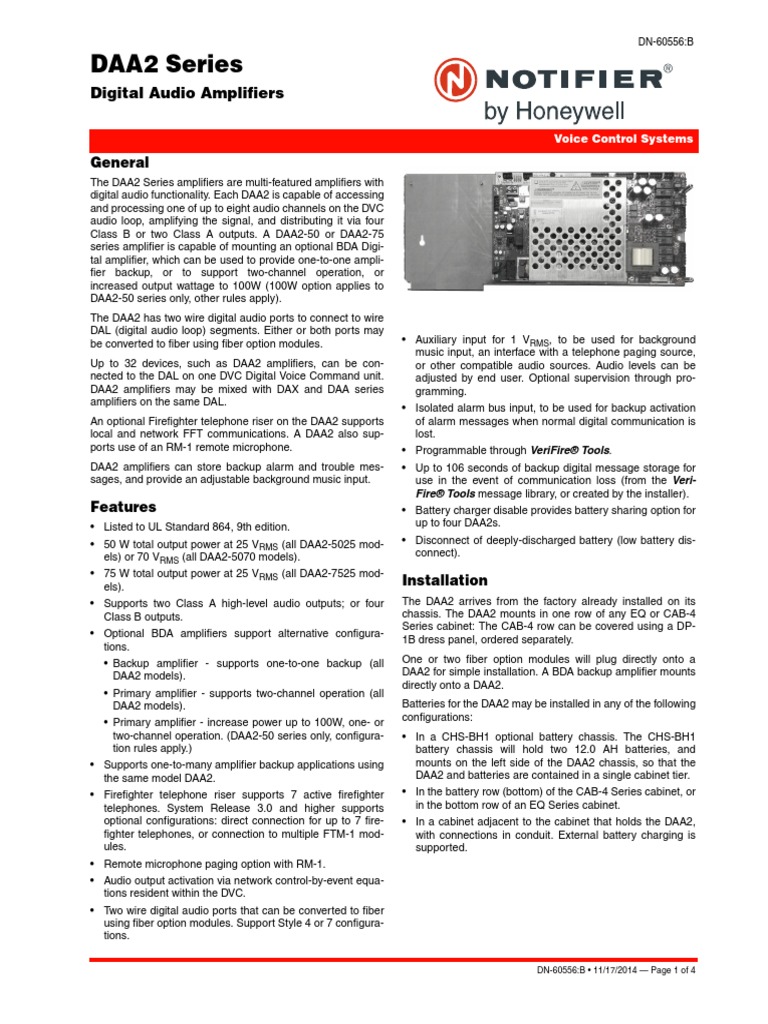 DAA2 Series: Digital Audio Amplifiers | PDF | Amplifier | Telephone