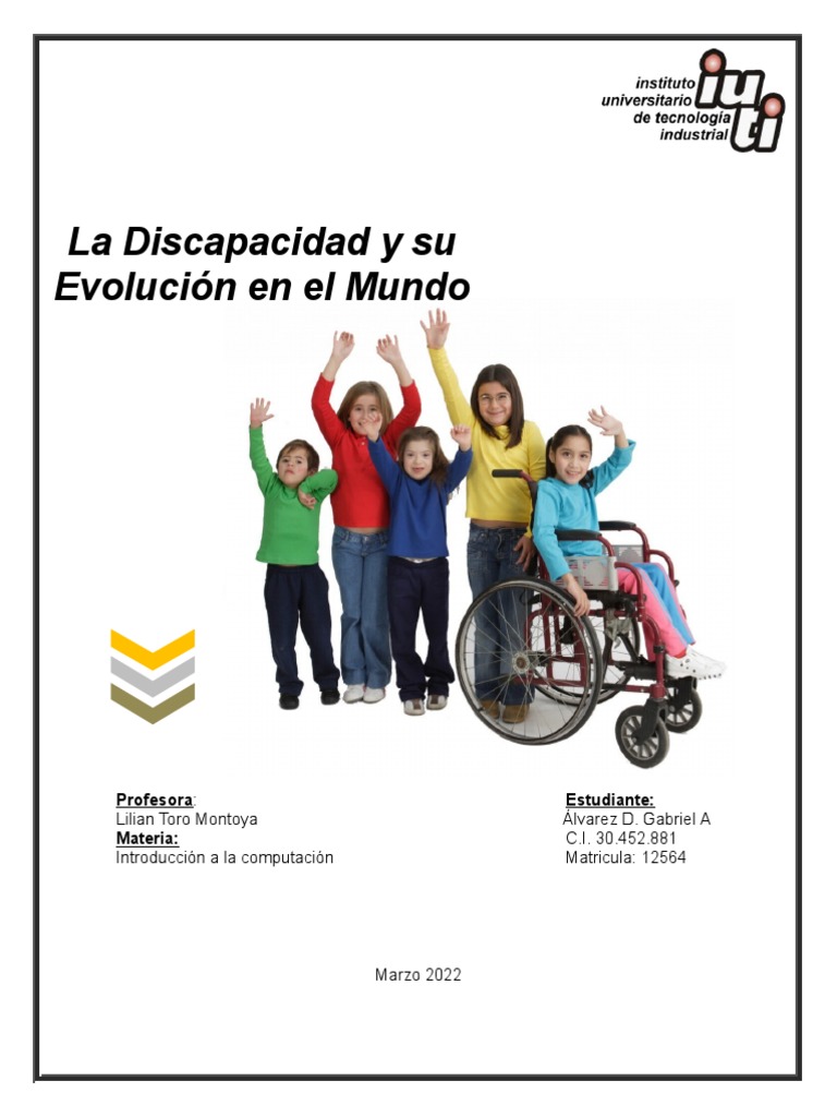 Evolución Histórica de la Discapacidad | PDF | Invalidez | Discapacidad ...