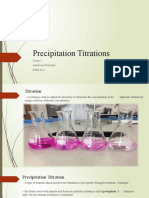 Precipitation Titrations: Group 3 Analytical Chemistry Bsed Sci-1