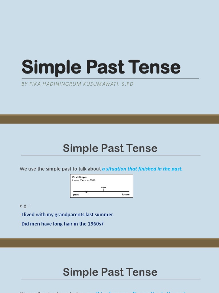 Simple Past Tense Overview | PDF | Verb | Grammatical Tense
