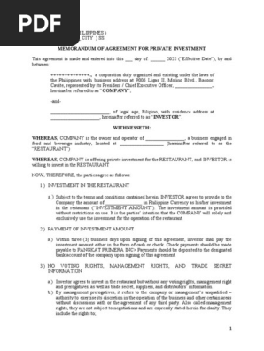 INVESTOR AGREEMENT_DRAFT