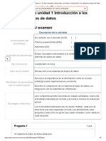 Examen - (AAB01) Cuestionario 1 - Evalúe Conceptos Relacionados A La Unidad 1 Introducción A Los Sistemas de Bases de Datos