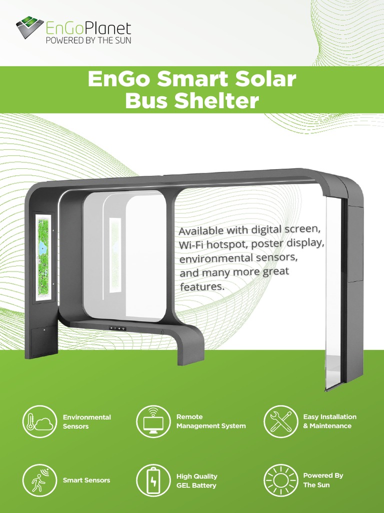 EnGo Smart Solar Bus Shelter An Intelligent SolarPowered Bus Shelter