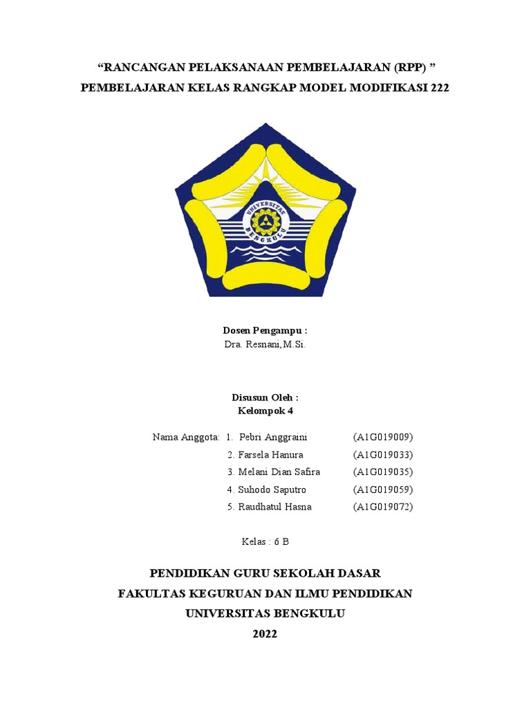 RPP Kelas Rangkap Model 222 K13 | PDF | Sains & Matematika