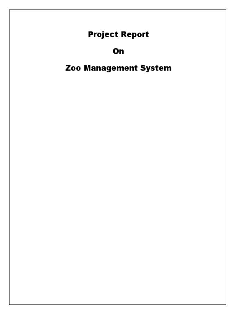 literature review on zoo management system