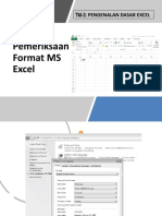Pemeriksaan Format MS Excel: Tm-3: Pengenalan Dasar Excel
