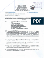 Division Memorandum No.556 S.2018 Submission of GAD Accomplishment