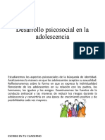 Desarrollo Psicosocial en La Adolescencia