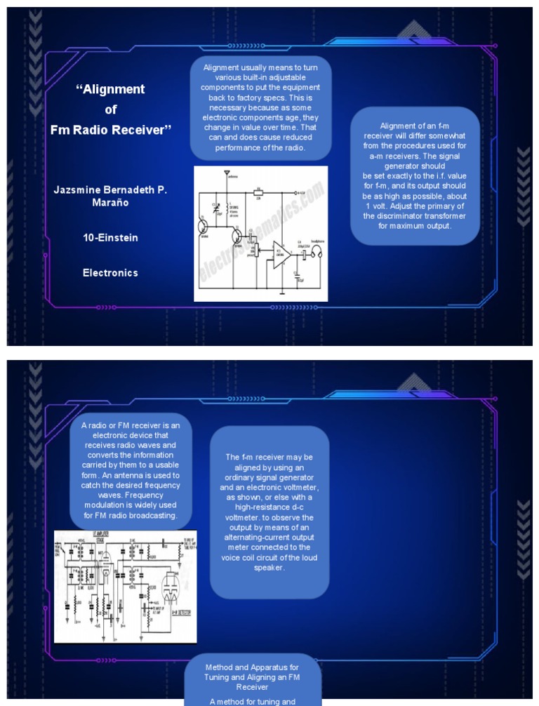 "Alignment of FM Radio Receiver" Jazsmine Bernadeth P. Maraño 10