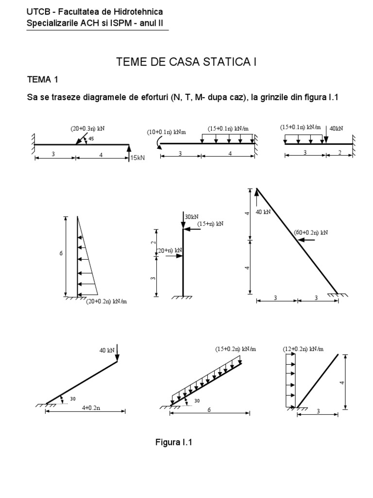 Statica 1 Teme | PDF