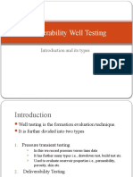 Deliverability Well Testing: Introduction and Its Types