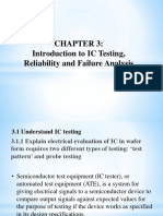 Introduction To IC Testing, Reliability and Failure Analysis