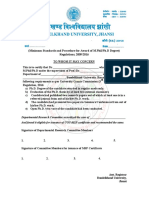 (Minimum Standards and Procedure For Award of M.Phil/Ph.D Degree) Regulations, 2009/2016