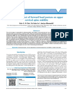 Plausible Impact of Forward Head Posture On Upper Cervical Spine Stability