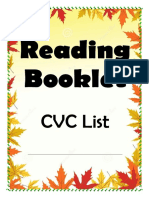 Reading Booklet: CVC List