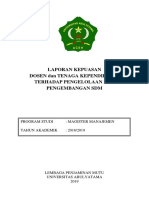 Laporan Kepuasan Dosen Dan Tendik 2019