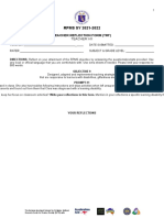 Appendix 4A Teacher Reflection Form For T I III For RPMS SY 2021 2022