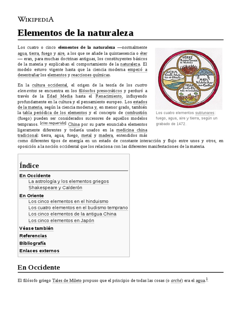 Elementos de La Naturaleza | PDF