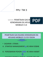 Pemetaan Gas Buang Kendaraan DG Aplikasi Mobilev 3.0 Ppu TM 3