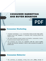 Consumer Marketing and Buyer Behavior: Prepared By, B.Ragavi.,Ap/Bme