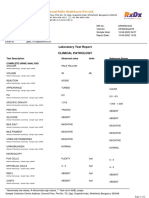 Laboratory Test Report Clinical Pathology: Test Description Observed Value Units Reference Range Complete Urine Analysis