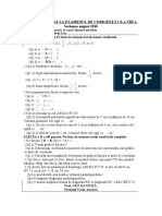 Mate - Info.ro.1322 Examen Corigenta Clasa A VIII A