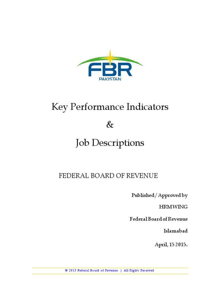 Job Description FBR PDF Taxes Tax Refund
