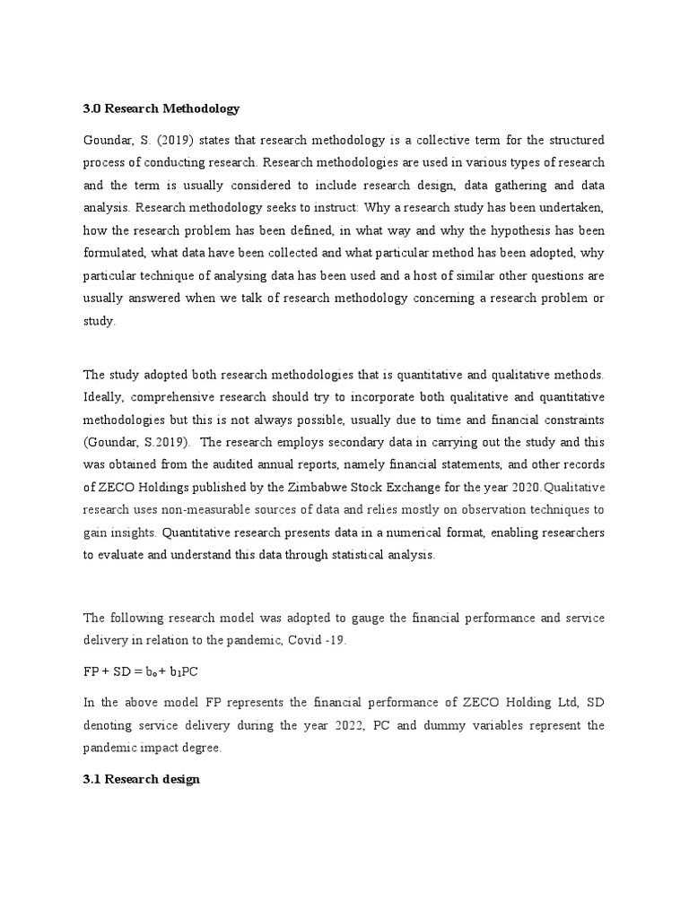 Research Methodology CopFin Assignment | PDF | Data | Quantitative Research