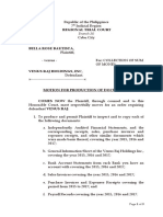 Motion For Production of Documents - DyDelaCruz - LegalForms
