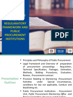1.public Procurement Principles, Regulatory Framwork and Public Procurement Institutions