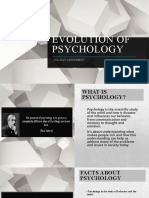 Evolution of Psychology: Holiday Assignment