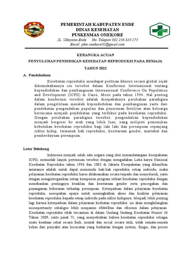 Edukasi Kesehatan Reproduksi Remaja Pdf