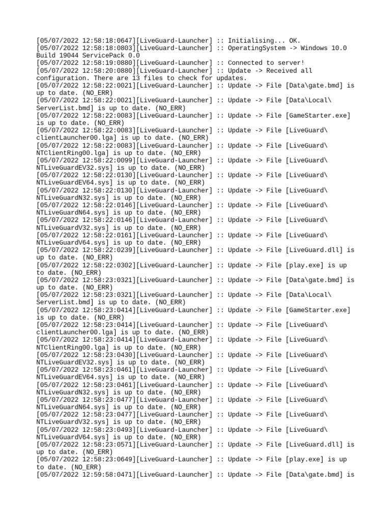 LiveGuard Launcher Update Log | PDF | Software Development | Operating ...