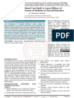 An Evidence Based Case Study To Assess Efficacy of Homoeopathic System of Medicine in Thyroid Disorders