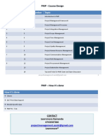 Class Number Module Number Topic: PMP - Course Design