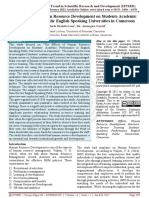 The Effects of Human Resource Development On Students Academic Performance in Public English Speaking Universities in Cameroon