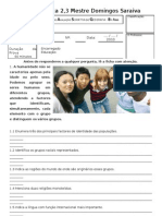 Ficha de avaliação factores de identidade das populações