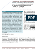 Seasonal and Temporal Variations in Physico Chemical and Bacteriological Characteristics of Chambal River in Kota City, Rajasthan