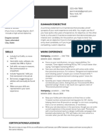 Minimalist Google Docs Resume Template 