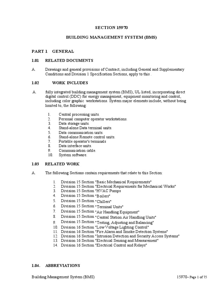Building Management System Overview | PDF | Computer Network | Gateway ...