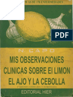 Mis Observaciones Clínicas Sobre El Limón, El Ajo y La Cebolla (Nicolás Capo)