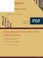 Differential Equations: Exponential Response Formula
